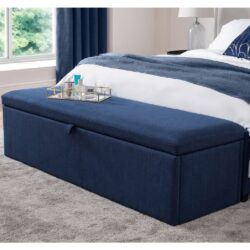 Sadzi Fabric Blanket Box In Blue