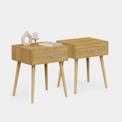 Sienna Rattan Bedside Tables Set of 2