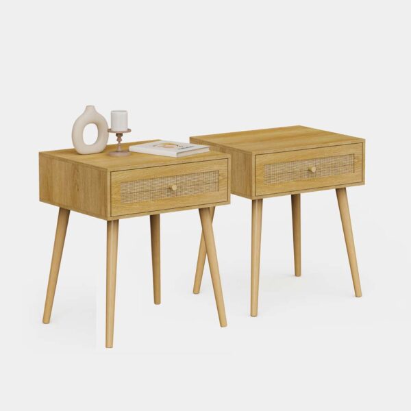 Sienna Rattan Bedside Tables Set of 2