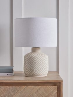Taupe Diamond Table Lamp