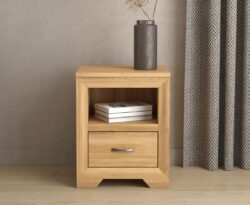 Tilt Solid Oak 1 Drawer Bedside Table