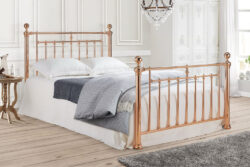 Time Living Alexander Rose Gold Bed Frame, Double