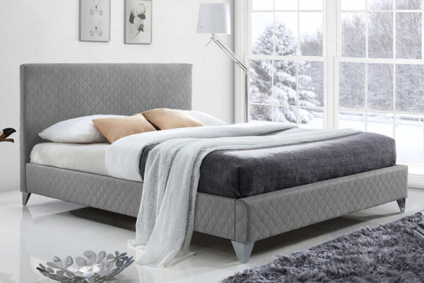 Time Living Brooklyn Grey Bed Frame, Double