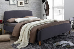 Time Living Geneva Dark Grey Bed Frame, Double