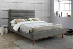 Time Living Mayfair Light Grey Bed Frame, Double