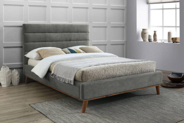 Time Living Mayfair Light Grey Bed Frame, Double