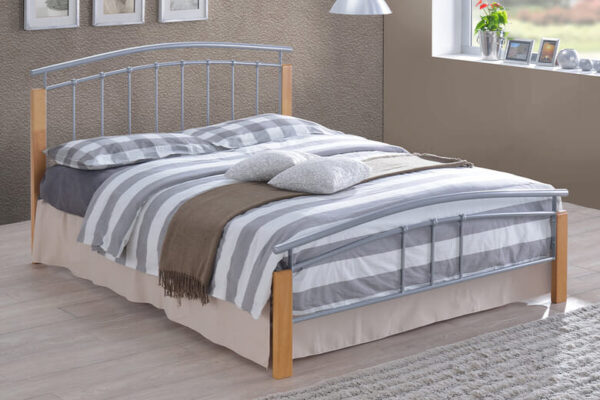 Time Living Tetras Silver Bed Frame, Single