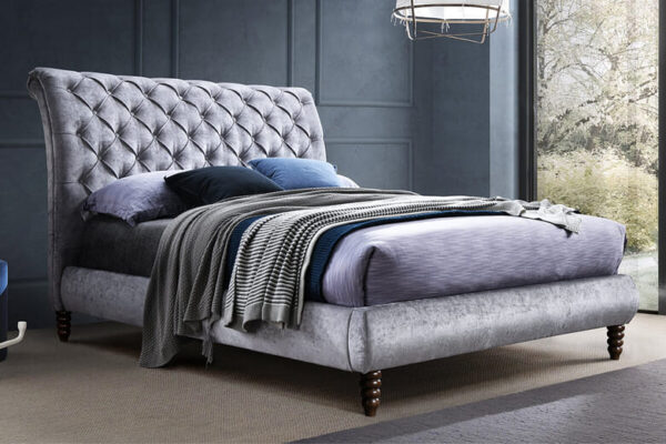 Time Living Venice Grey Bed Frame, Double