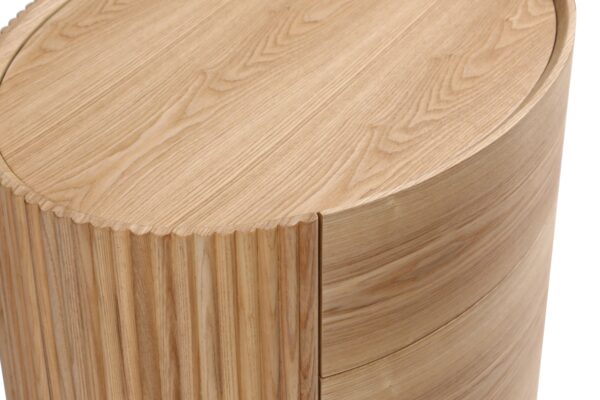 Tommy Franks Lantine Bedside Table - Ash Oak