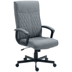 Vinsetto Computer Desk Chair w/ Adjustable Height and Tilt Function, High Back Home Office Chair, Computer Chair, Dark Grey Aosom UK