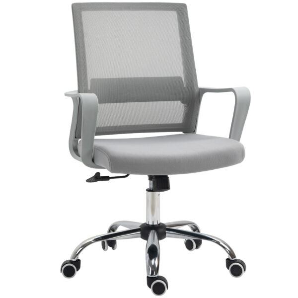 Vinsetto Ergonomic Office Chair, Mesh Desk Chair with Adjustable Armrest & 360 Swivel Wheels, Grey Aosom UK