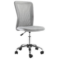 Vinsetto Mesh Office Chair with Height Adjustable, Swivel Wheels, Ergonomic Office Mesh Task Chair, Armless, Mid Back, Grey Aosom UK