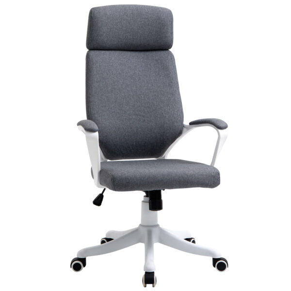Vinsetto Office Chair High Back 360° Swivel Task Chair Ergonomic Desk Chair with Lumbar Back Support, Adjustable Height Aosom UK