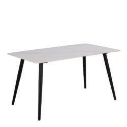Waldorf Ceramic Dining Table Rectangular In White And Black
