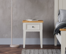 Weymouth Oak and Soft White Painted Bedside Table