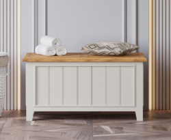Weymouth Oak and Soft White Painted Blanket Box