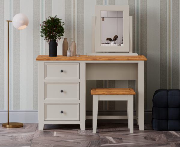 Weymouth Oak and Soft White Painted Dressing Table Set