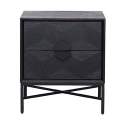 Blax 2 Drawer Chest of Drawers - Black