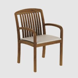 Bolivia Wooden Garden Armchair In Rich Brown