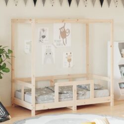 Burwell 70x140cm Wooden Children Bed In Natural