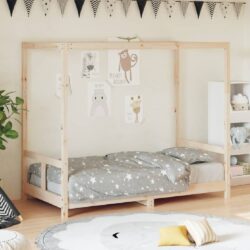 Burwell 80x160cm Wooden Children Bed In Natural