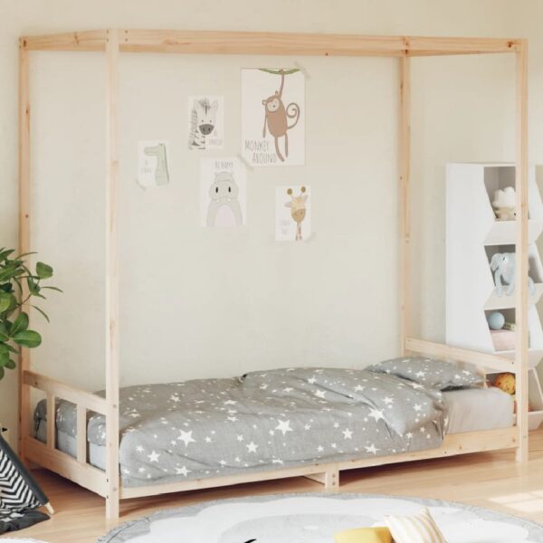 Burwell 90x190cm Wooden Children Bed In Natural