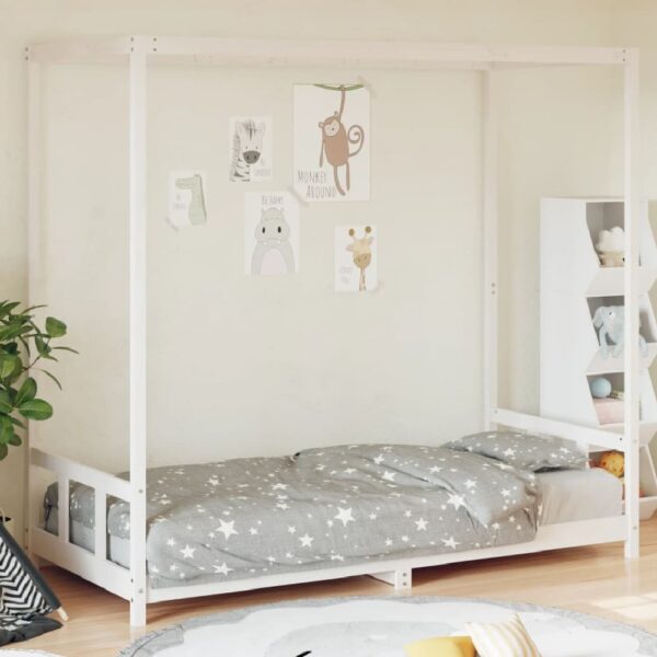 Burwell 90x190cm Wooden Children Bed In White