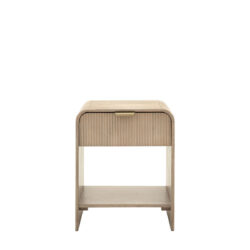 Catala 1 Drawer Large Bedside Table - Grey