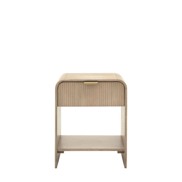 Catala 1 Drawer Large Bedside Table - Grey