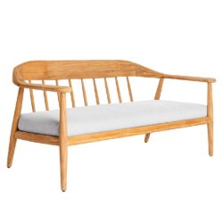Duluth Wooden Garden 2 Seater Sofa In Natural