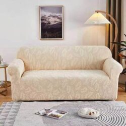 Easylife Jacquard Sofa Covers in Burgundy, Size 4 Seater