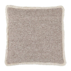 Gallery Interiors Woodleigh Fringe Cushion Stone - 50cm