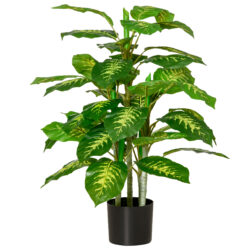 HOMCOM Artificial Evergreen Tree Fake Decorative Plant in Nursery Pot for Indoor Outdoor Décor, 95cm Aosom UK
