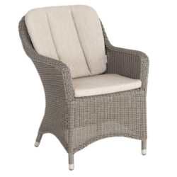 Haverhill Rattan Garden Armchair In Grey Dusk