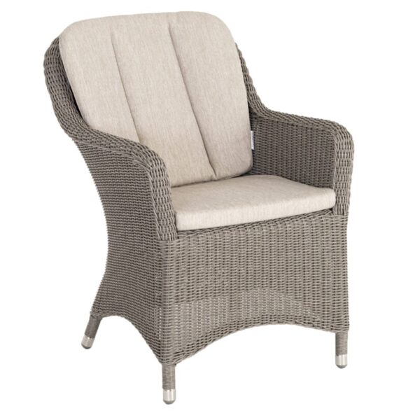 Haverhill Rattan Garden Armchair In Grey Dusk
