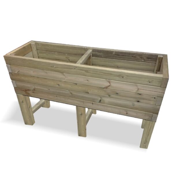 Hewitt Small Wooden Raised Garden Planter In Natural