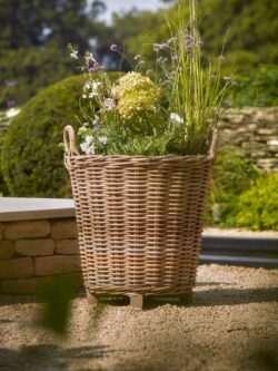 Indoor Outdoor Rattan Basket Planter