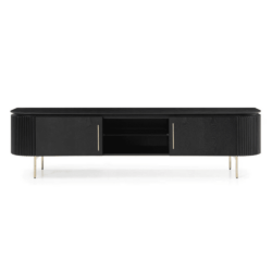 Lantine Oak TV Unit - Matte Black