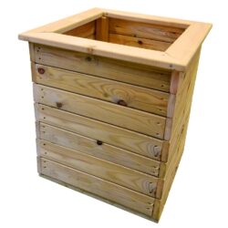 Ledyard Wooden Square Planter In Natural