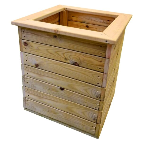 Ledyard Wooden Square Planter In Natural