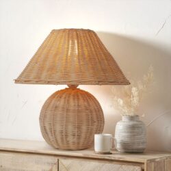 Lightsin Bohemian Rattan Table Lamp - Handcrafted Natural Lighting