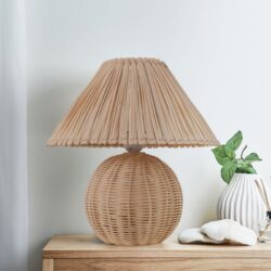 Lightsin Eco-friendly Handwoven Rattan Table Lamp