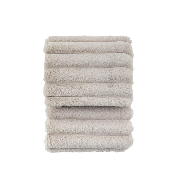Olivia's Studio Ribbed Fur Throw in Natural