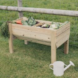 Rimouski Large Wooden Garden Vegetable Planter In Natural