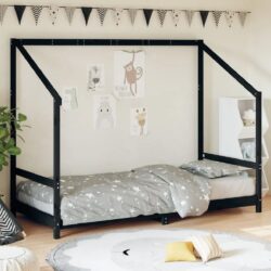 Ringgold 90x200cm Wooden Children Bed In Black