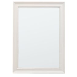 Salta Large Wall Mirror In Stone Wooden Frame