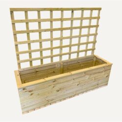 Tulare Wooden Garden Planter With Trellis In Natural