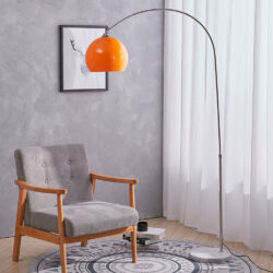 4ft-5ft Adjustable Arch LED Floor Lamp with Marble Base