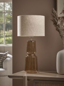 Amber Glass Table Lamp