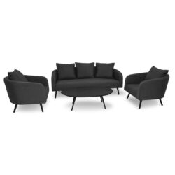 Ambition 3 Seat Sofa Set - Charcoal